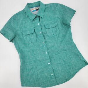 Magellan Outdoors Fish Gear Womens Green Moisture Wicking Short Sleeve Shirt M